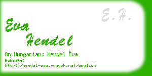 eva hendel business card
